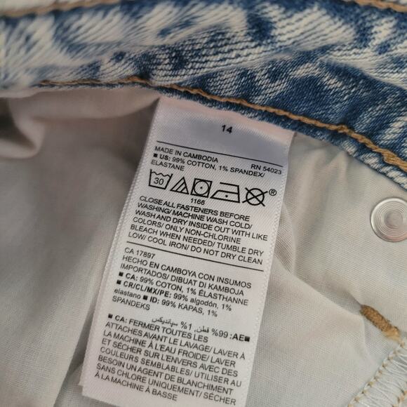 Old Navy Power Slim Straight High Rise Ankle Length Distressed Jeans Sz 14 - Picture 9 of 10